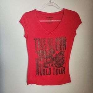 True religion world tour rhinestone tshirt size XS